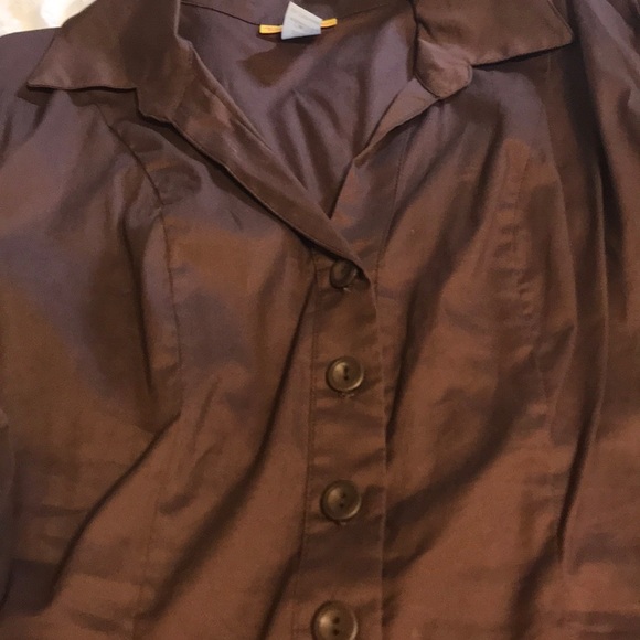 Brown Retro style dress. Shirtdress. Size 2XL - Picture 4 of 4